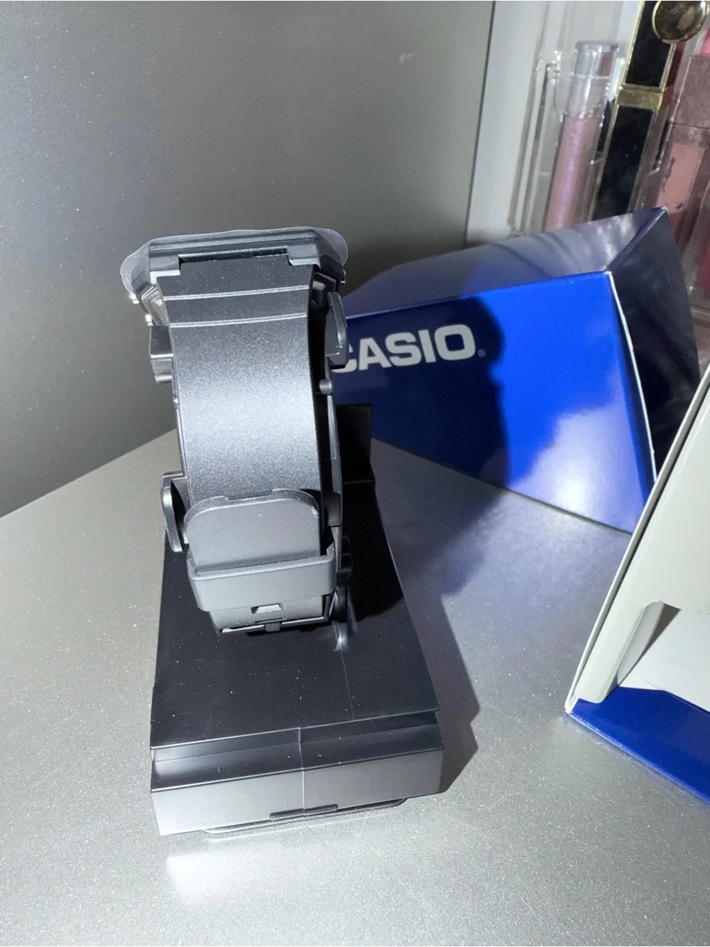 Casio Black Digital Resin Sports Watch with Gray Display Accents